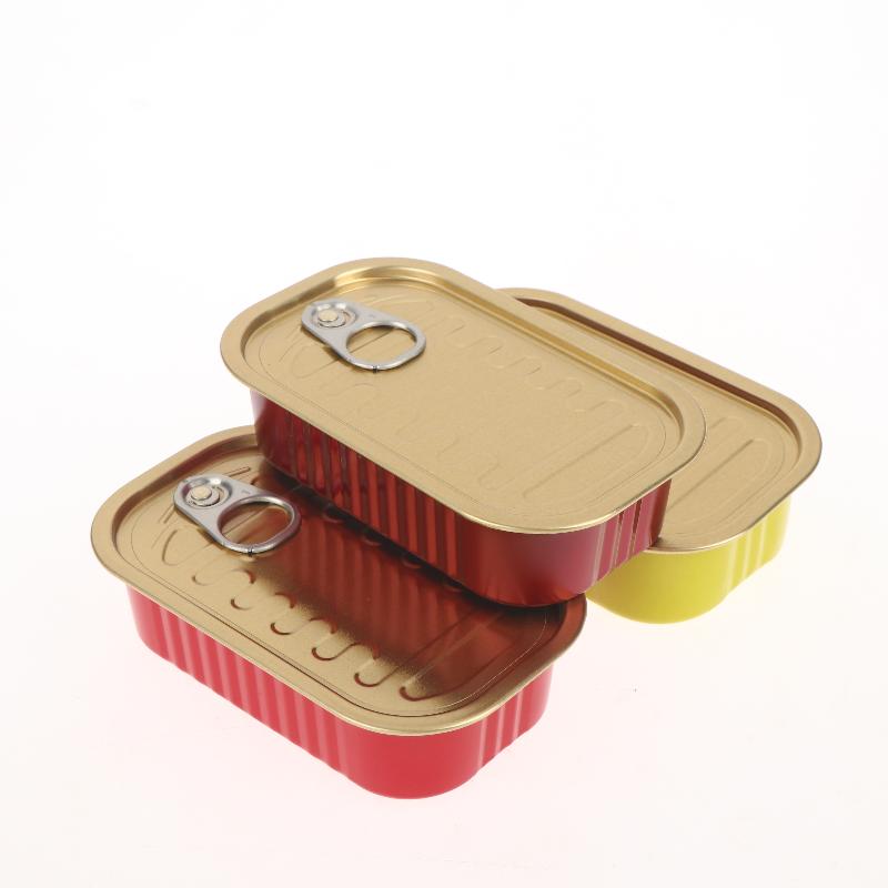 Food Storage Metal Box - 2 szt. Metalowe Prostokątne Puste Mini
