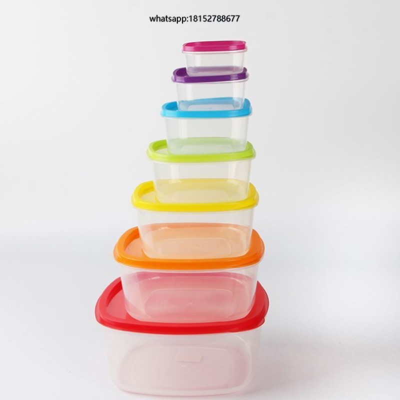 Food Storage Plastic Container - Rainbow 7-częściowy plastikowy pojemnik na żywność,