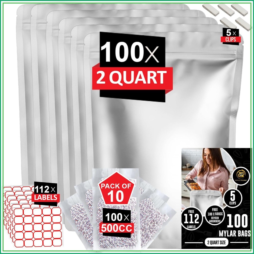 Food Storage Oxygen Absorbers - 100 szt. worków mylarowych o pojemności