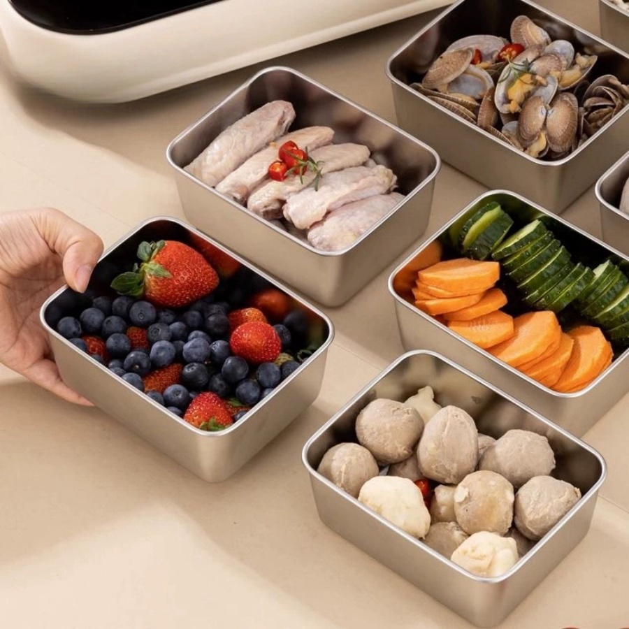 1-2-3-częściowy prostokątny po – Food Storage Stainless Steel Containers recenzja i cena