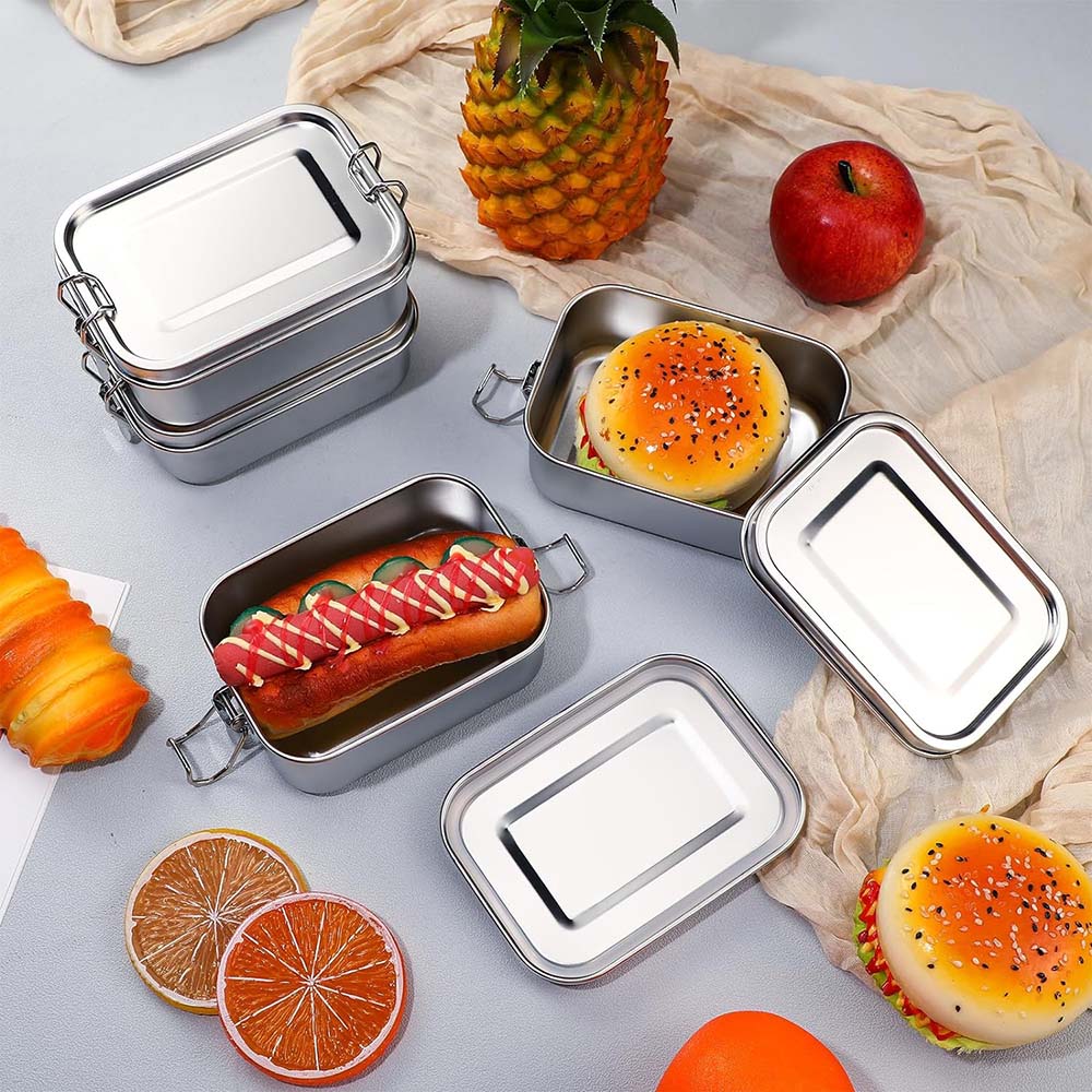 4 szt. Pudełko Bento ze stali  – Food Storage Metal Box recenzja i cena
