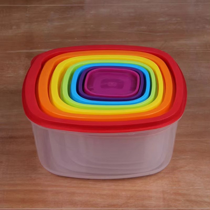Rainbow 7-częściowy plastikowy – Food Storage Plastic Container recenzja i cena