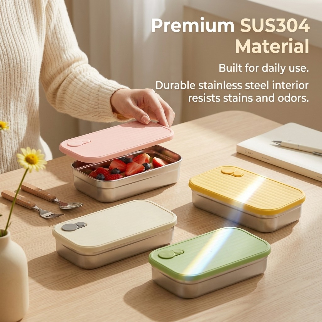 Pojemnik na lunch ze stali nie – Food Storage Metal Box recenzja i cena