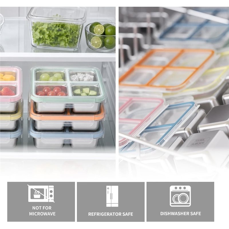 GIGI 4-pakowe pojemniki na prz – Food Storage Stainless Steel Containers recenzja i cena