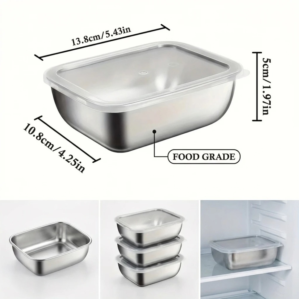 6 SZT. Pojemników na żywność z – Food Storage Stainless Steel Containers recenzja i cena