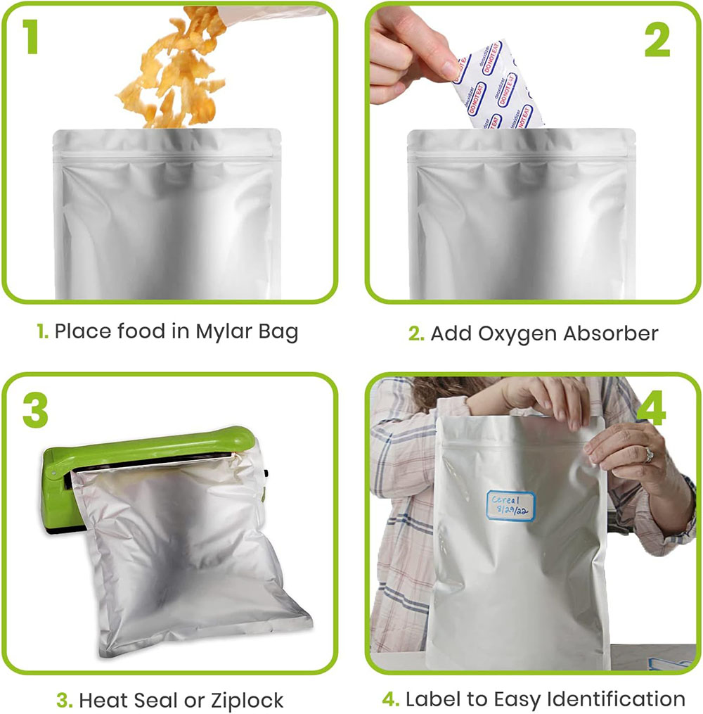 10 sztuk 5-galonowych toreb z  – Food Storage Oxygen Absorbers recenzja i cena