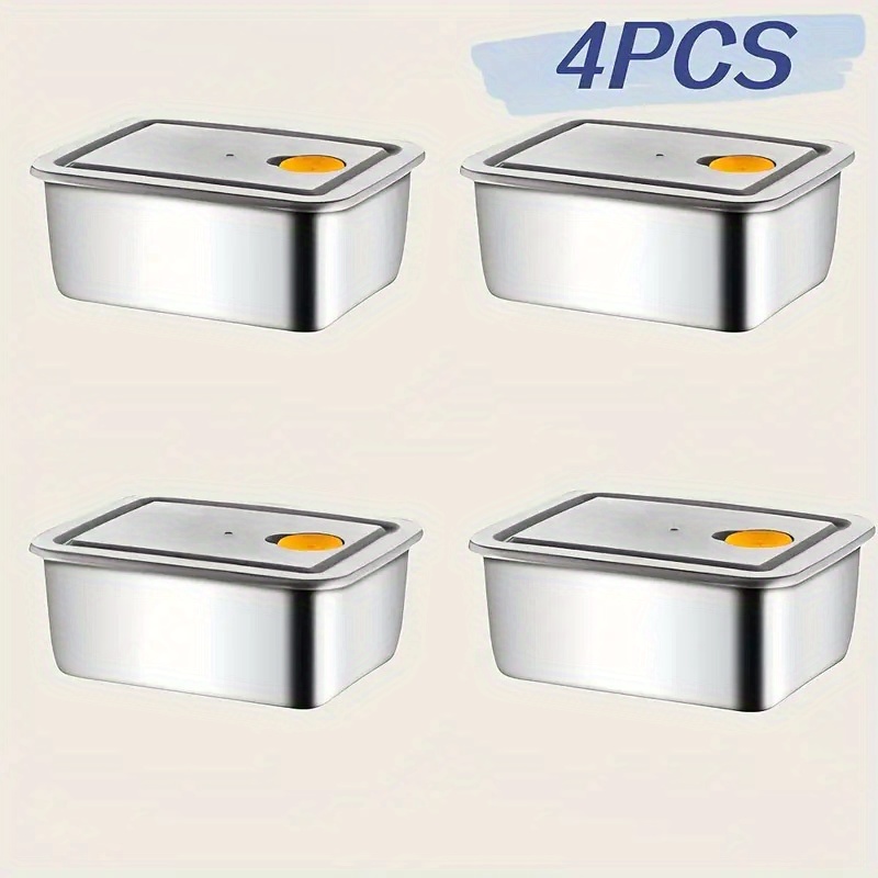 4-częściowy zestaw pojemników  – Food Storage Stainless Steel Containers recenzja i cena