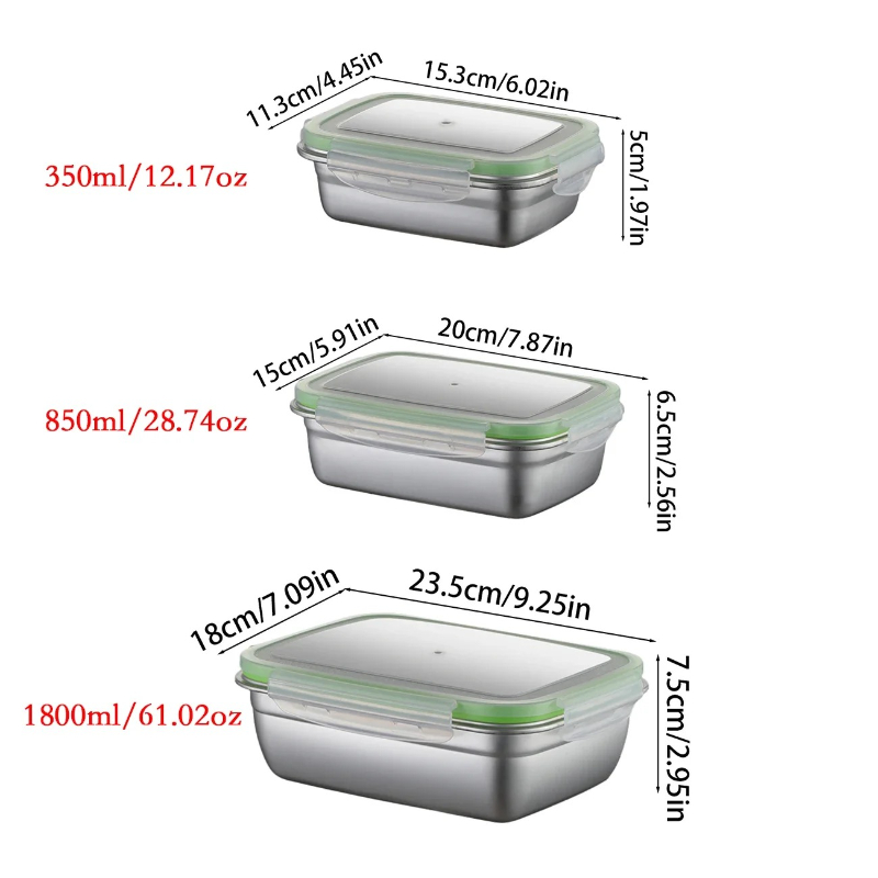 Zestaw pojemników na lunch ze  – Food Storage Stainless Steel Containers recenzja i cena